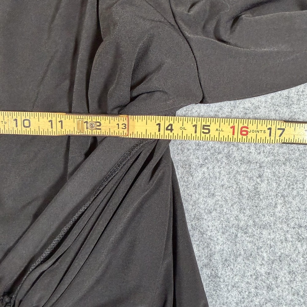 Tommy Bahama Dress Womens XL Black Clara 3/4 Sleeve Ruched Sheath Knee Length - Picture 7 of 7